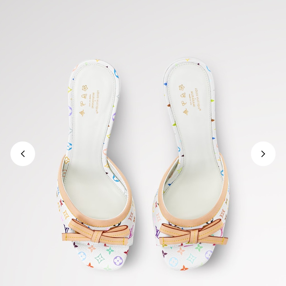 Louis Vuitton Murakami White and Multicolor Heels - Picture 6 of 9